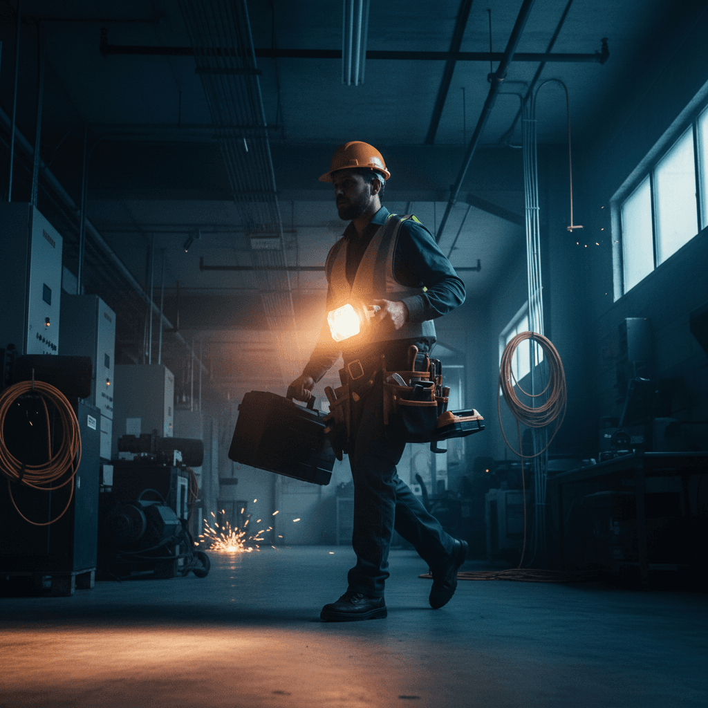 Commercial electrical emergency repair response