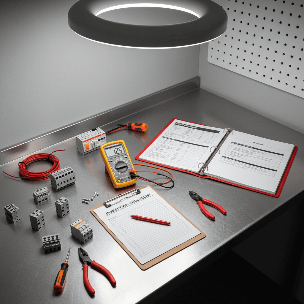 Commercial electrical system safety inspection process