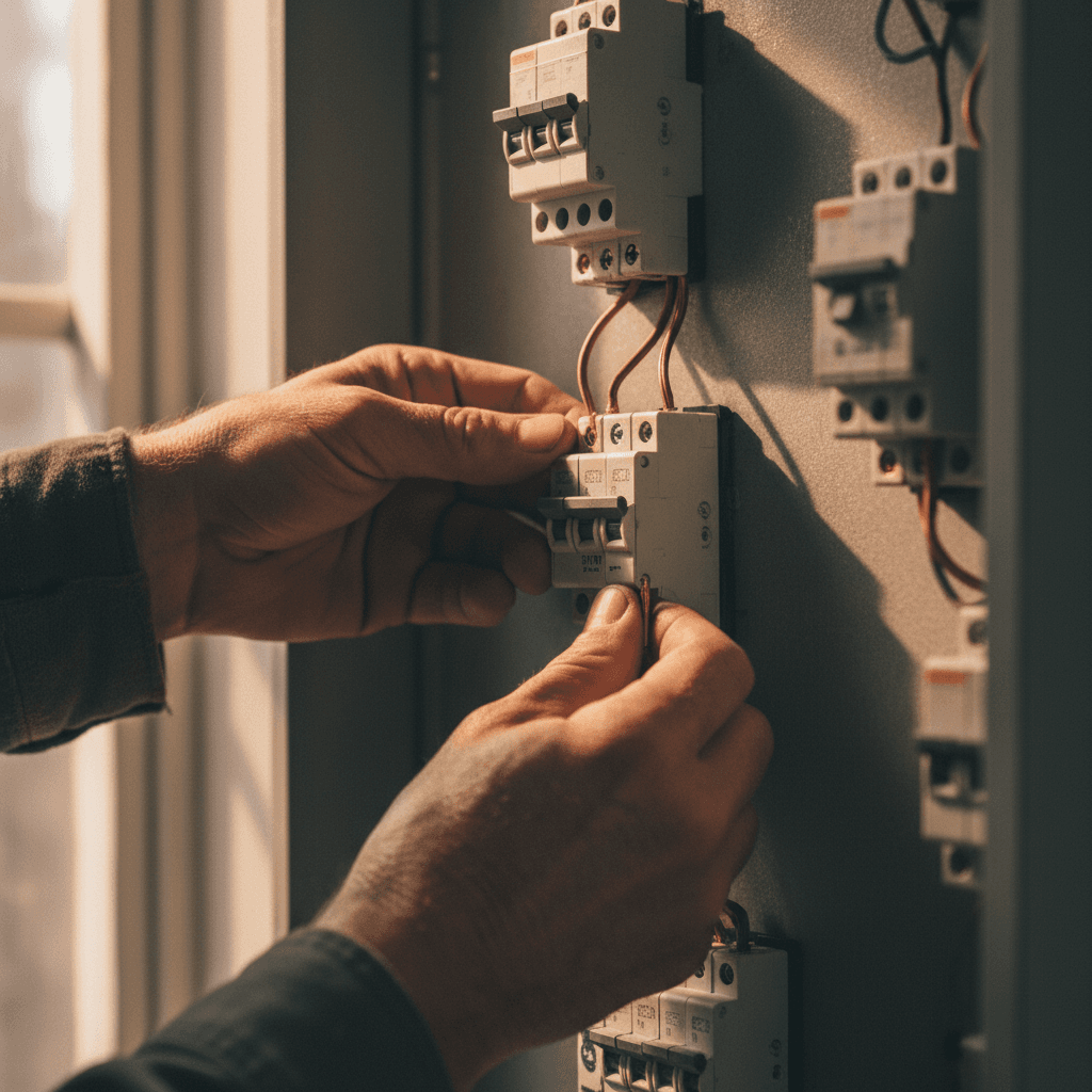 Electrical panel upgrade and circuit installation