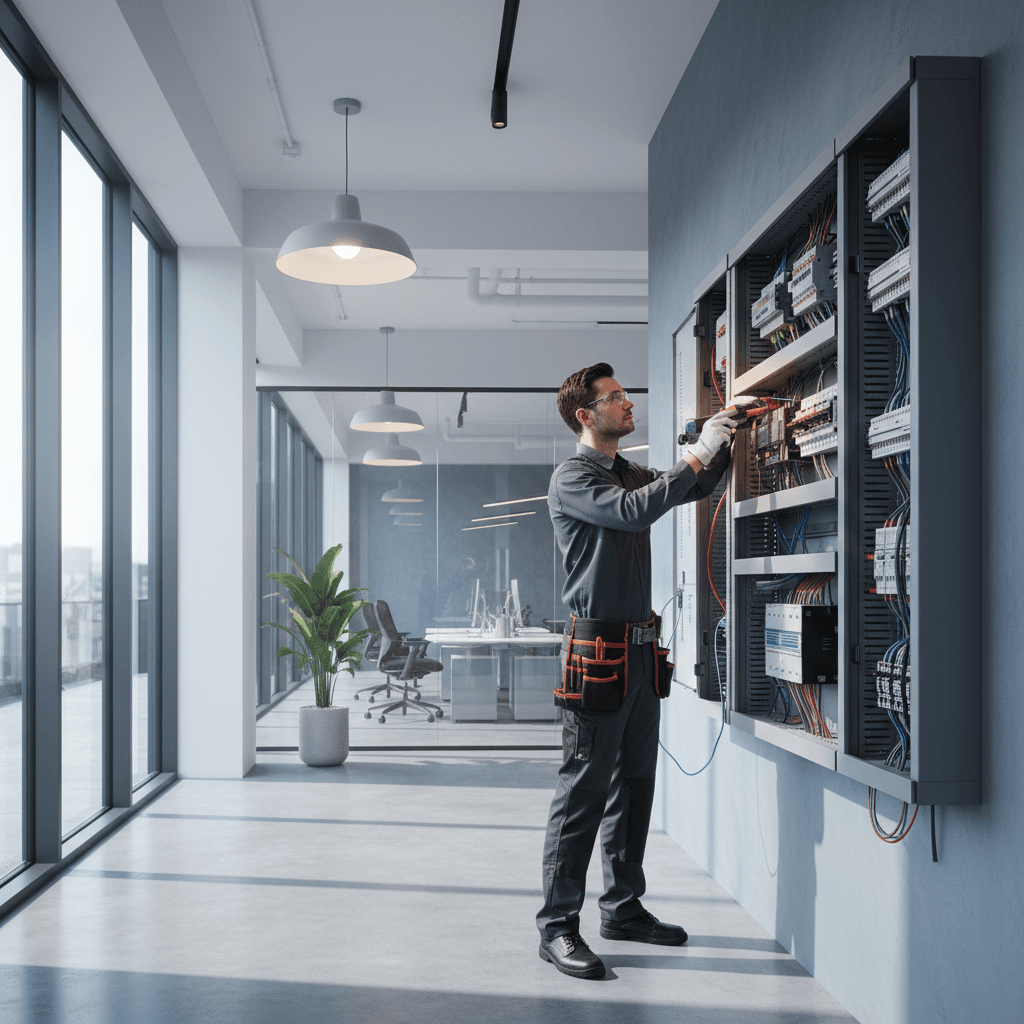 Commercial electrical system installation and maintenance