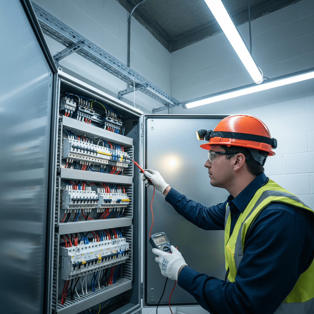 Commercial electrical panel upgrade installation
